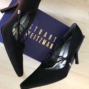 Stuart Weitzman  black velvet high heels